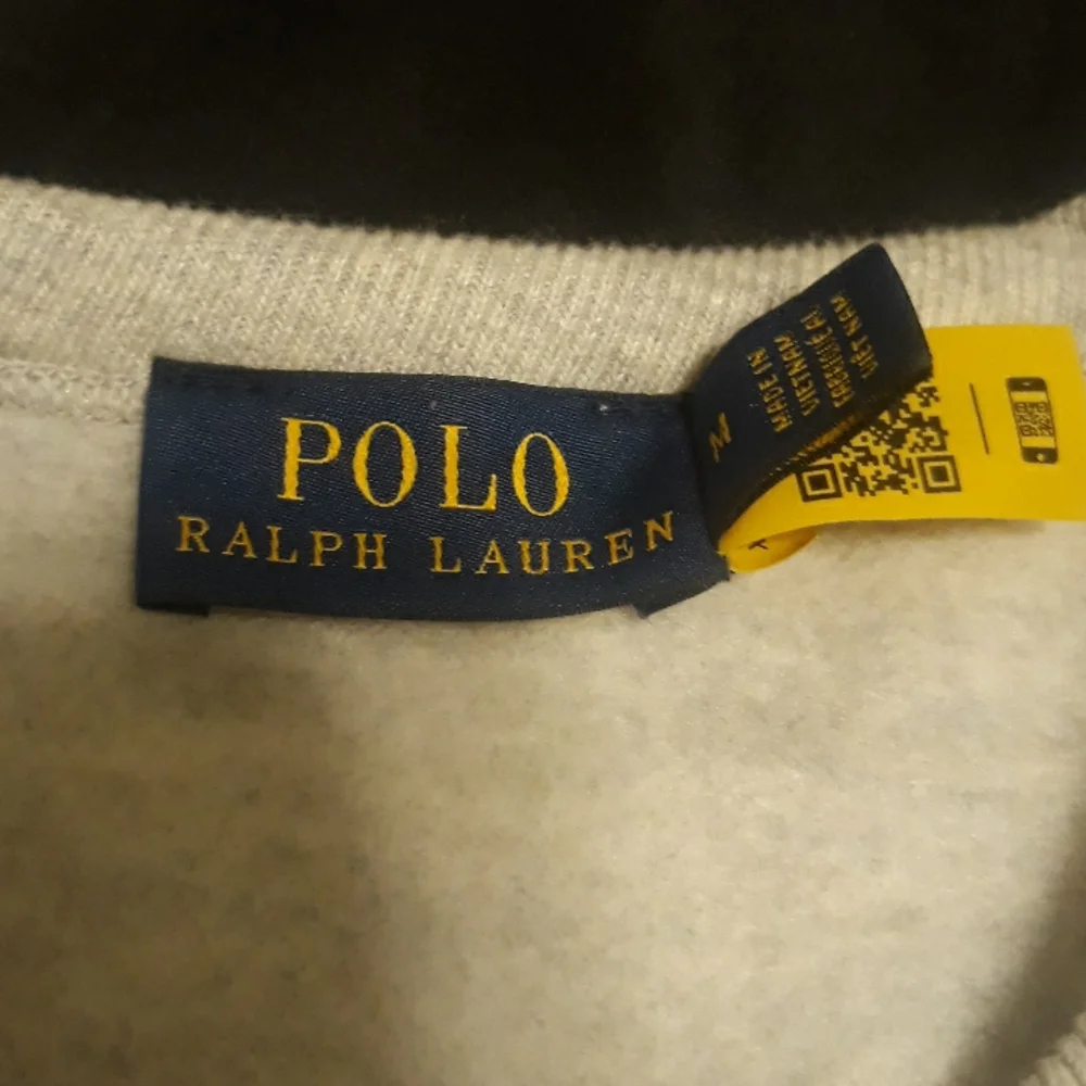 NWT Polo Ralph Lauren Men's  American Flag Denim Bear Sweatshirt - Heather Grey - Picture 7 of 10